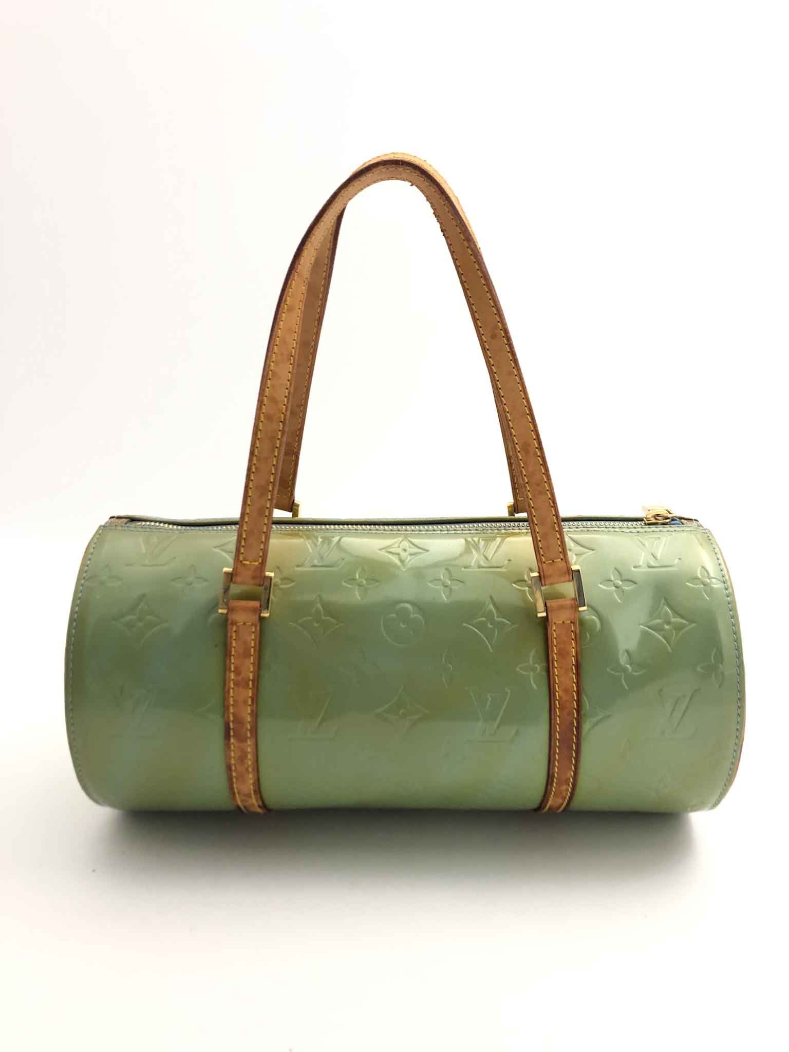 LOUIS VUITTON GREEN PATENT VERNIS PAPILLON BAG