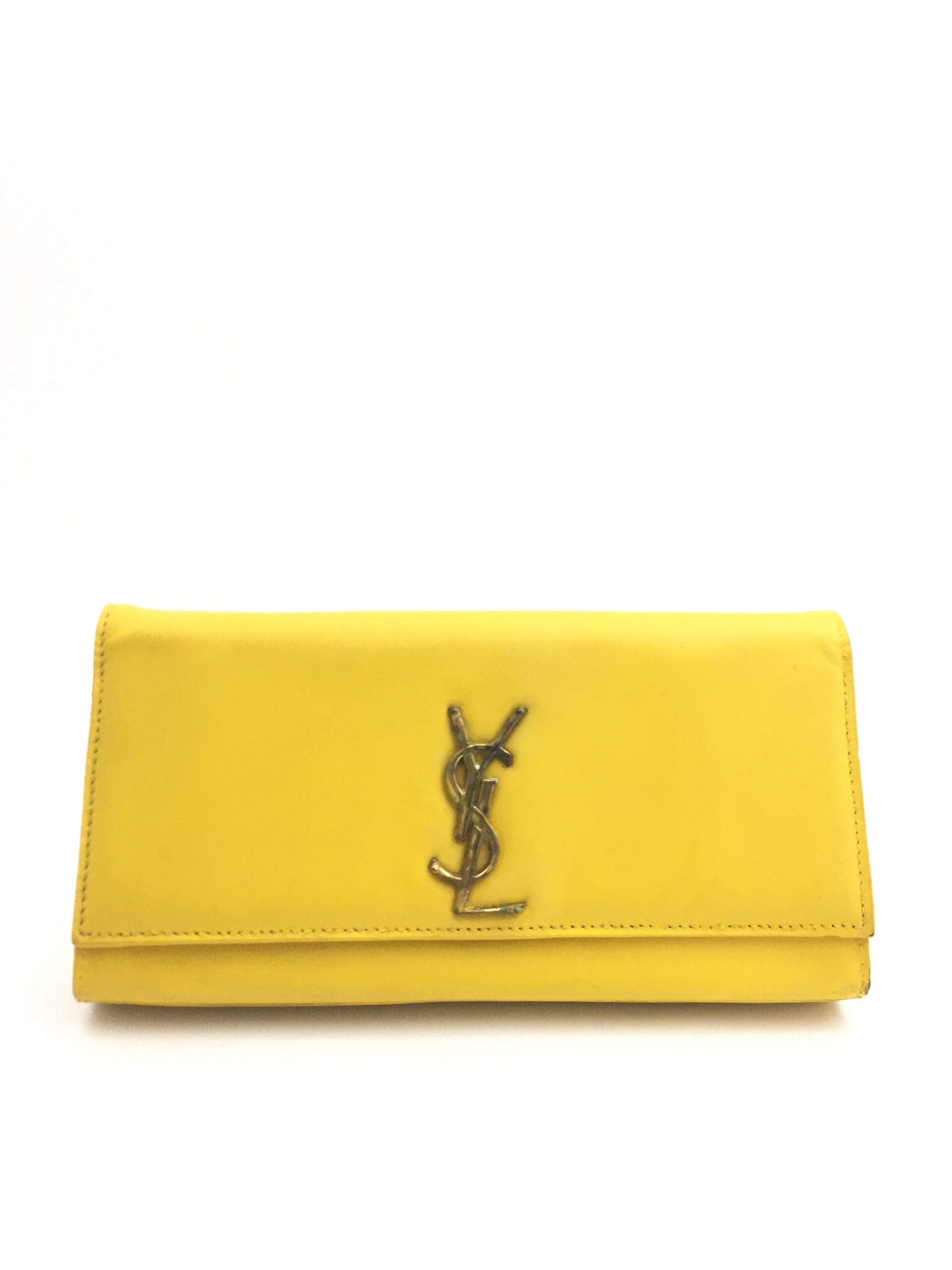 Yves Laurent Yellow Paint Clutch Luxury by Ho