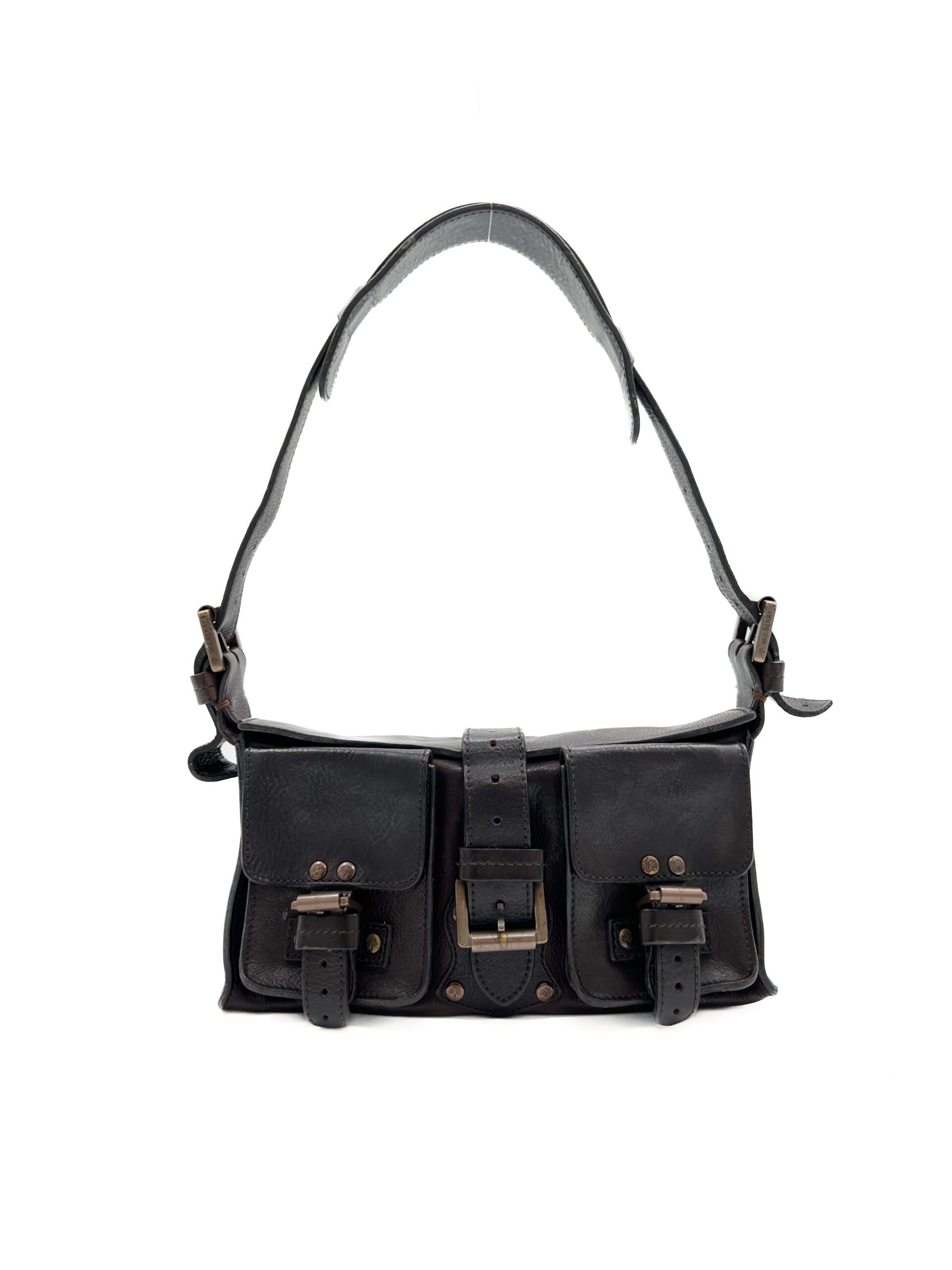 Trin Rundt om uafhængigt Mulberry Dark Brown Pocket Shoulder Bag - Luxury by Ho