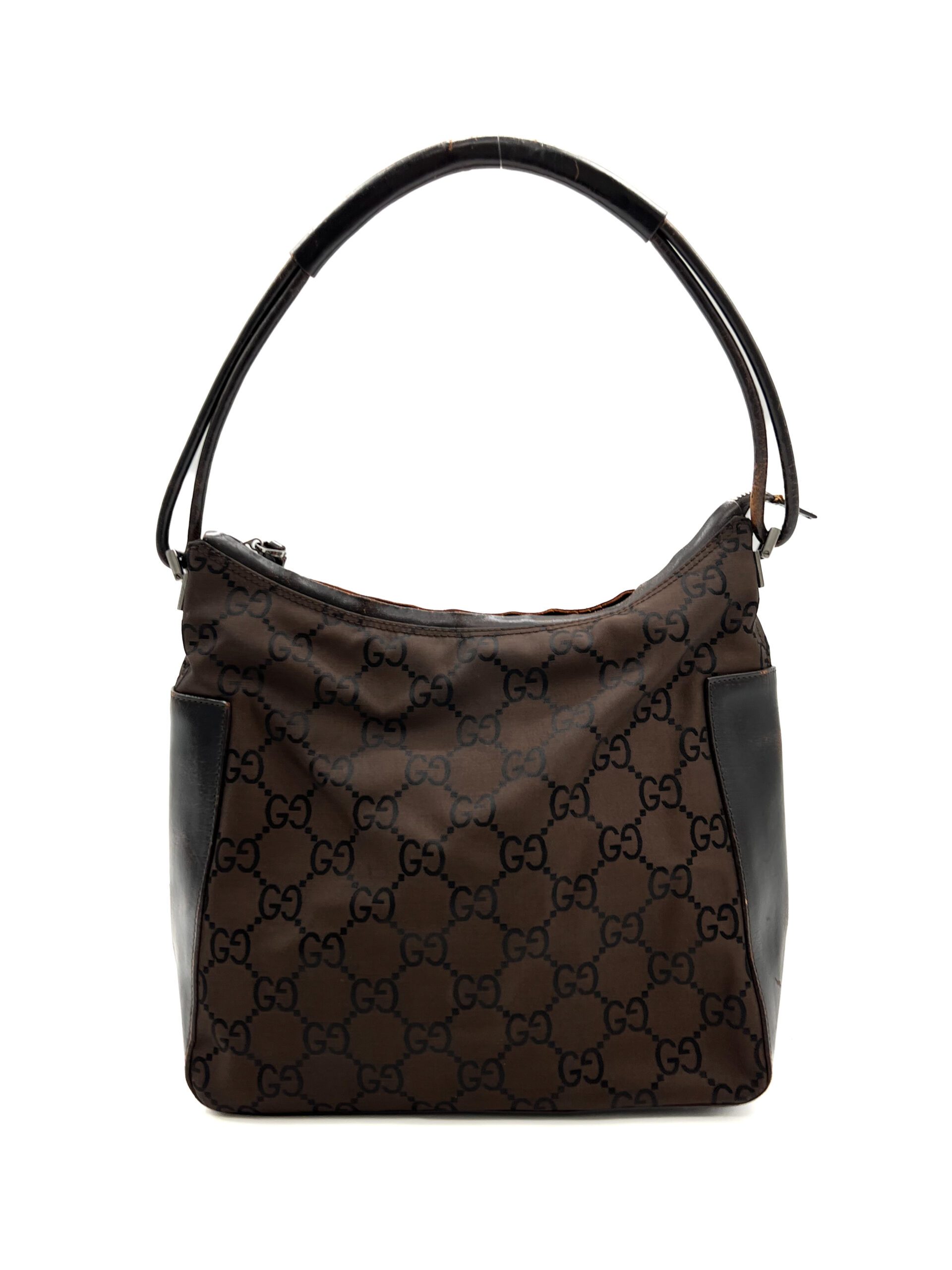 Reporter katastrofale uddybe Gucci Dark Brown Nylon Shoulder Bag - Luxury by Ho
