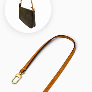 Vachetta Læderrem med Patineret Finish til Louis Vuitton Pochette Accessoires – 38,5 cm Hidden Luxury Project